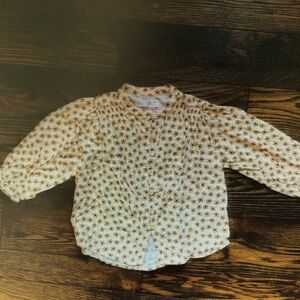 Floral Kids Blouse - Cream
